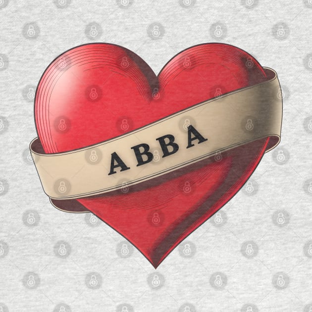 Abba - Lovely Red Heart With a Ribbon by Allifreyr@gmail.com